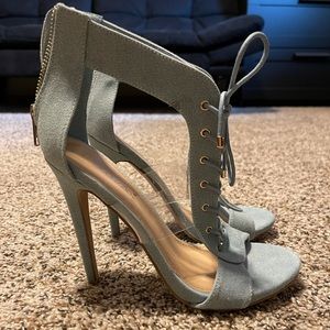 Shoe Dazzle - Denim Heel Sandal
